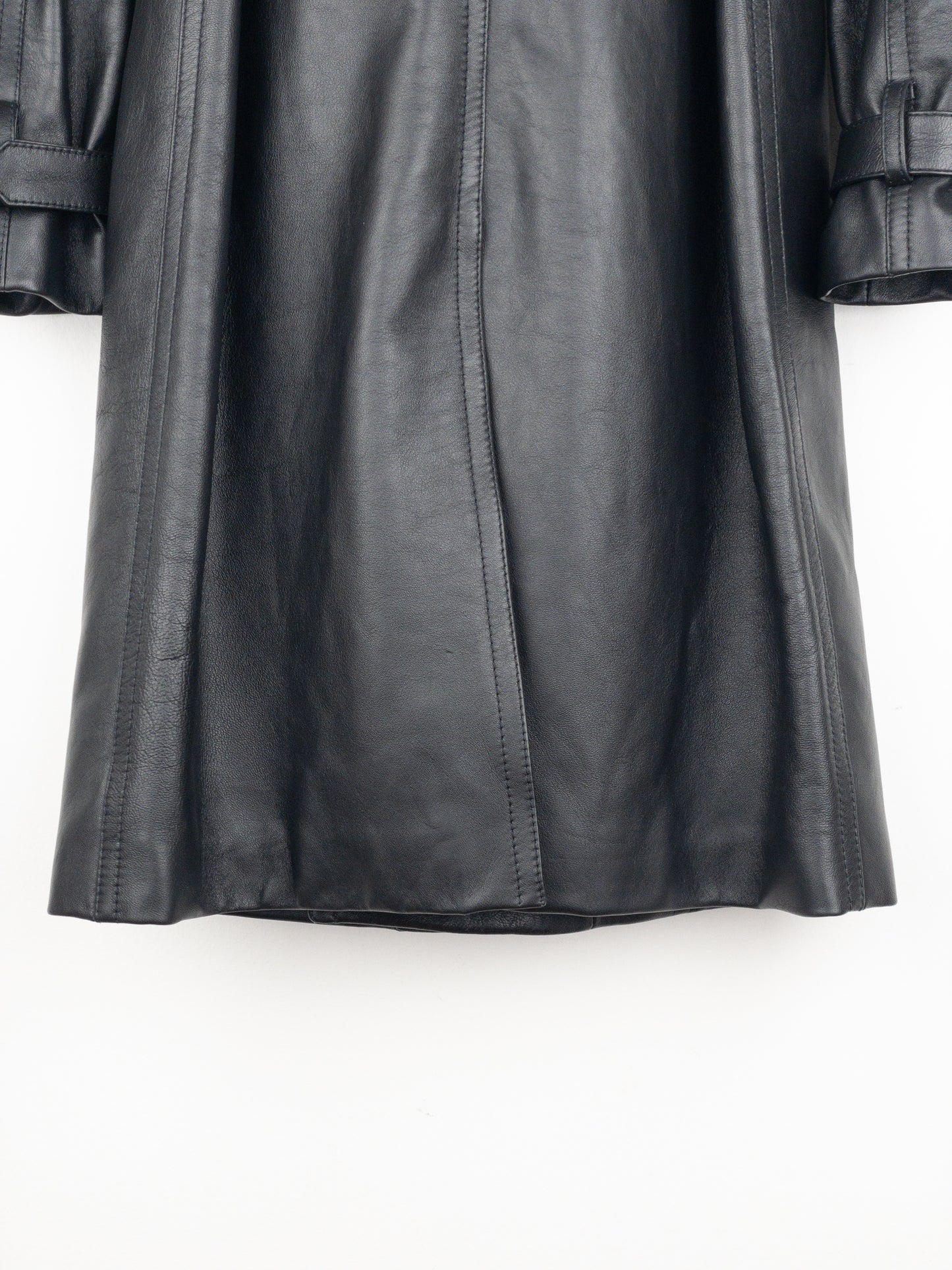 Saint Laurent AW20 Double-Breasted Shearling Leather Trench Coat