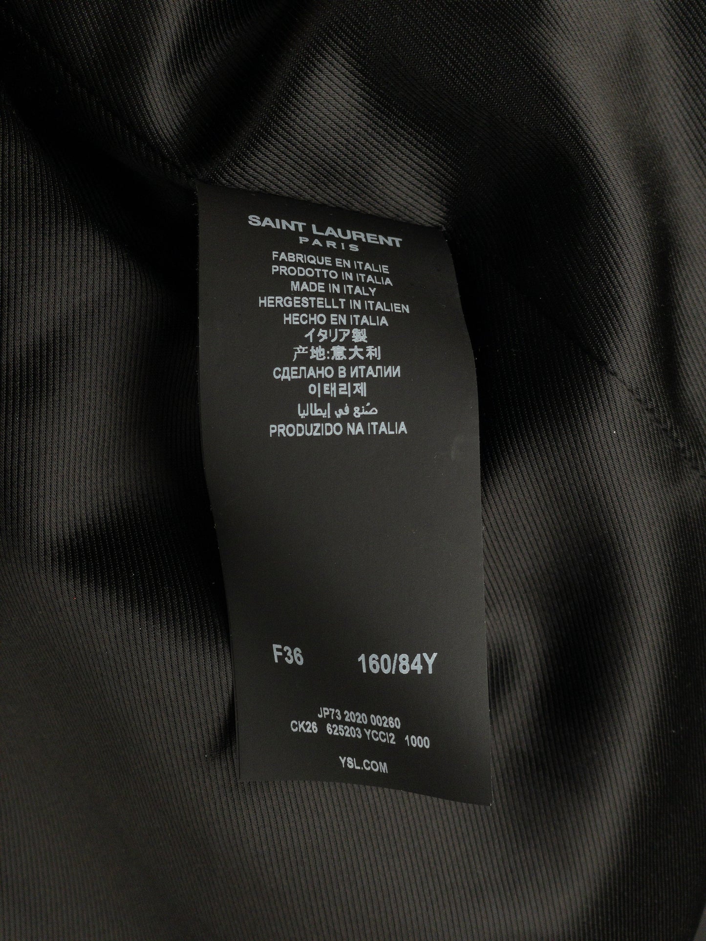 Saint Laurent AW20 Double-Breasted Shearling Leather Trench Coat