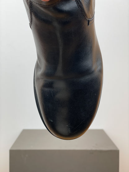 Prada 2000s Knee High Double-Buckle Riding Boots