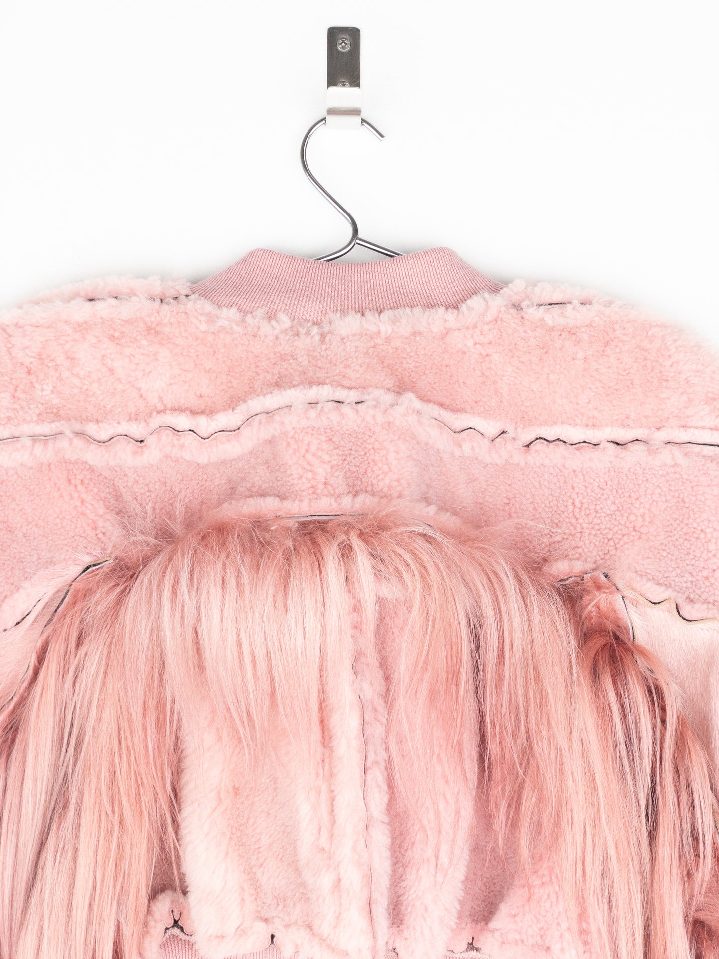 Rick Owens AW22 'Strobe' Cropped Collage Pony Hair Fur Bomber Jacket
