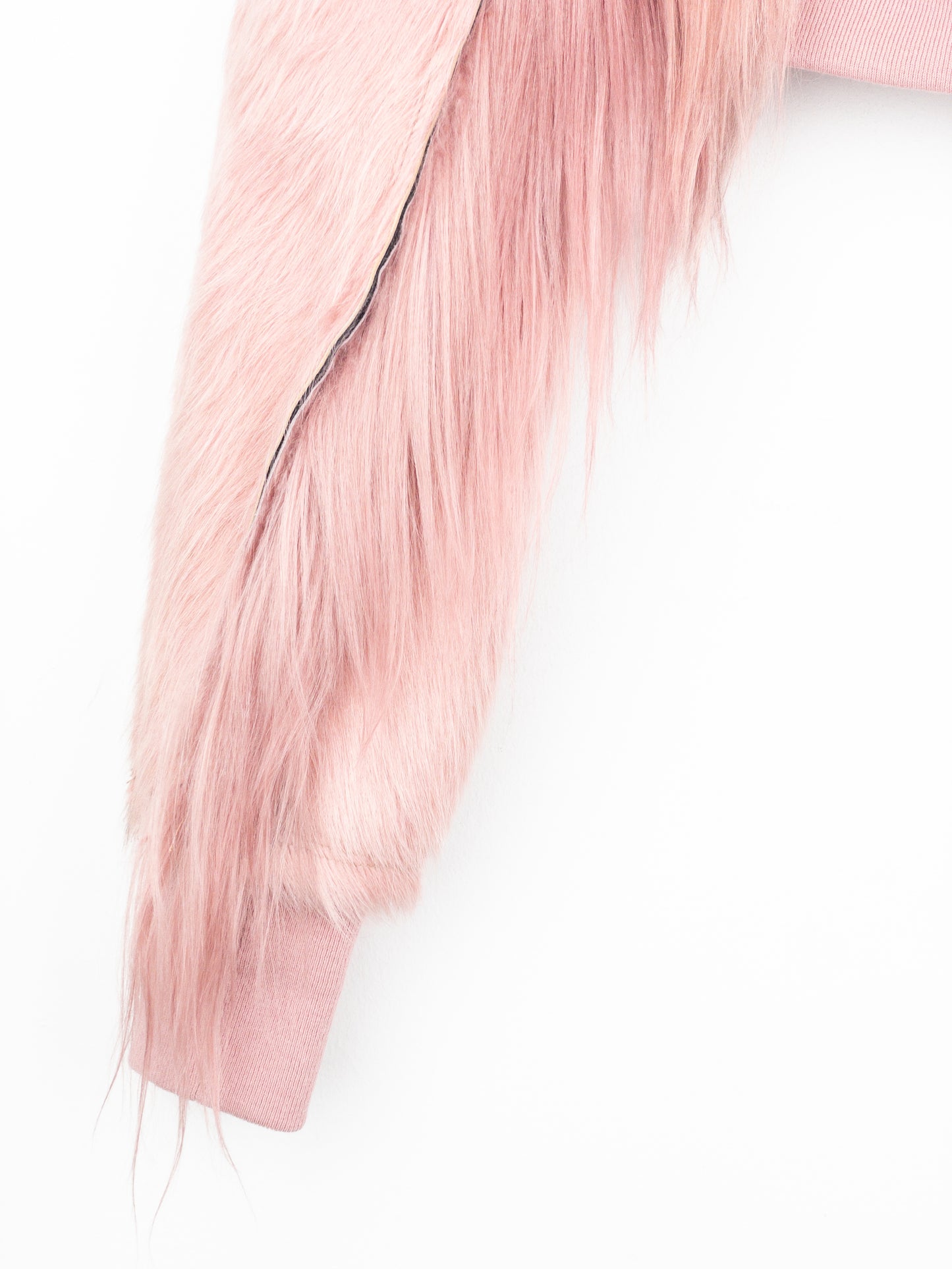 Rick Owens AW22 'Strobe' Cropped Collage Pony Hair Fur Bomber Jacket