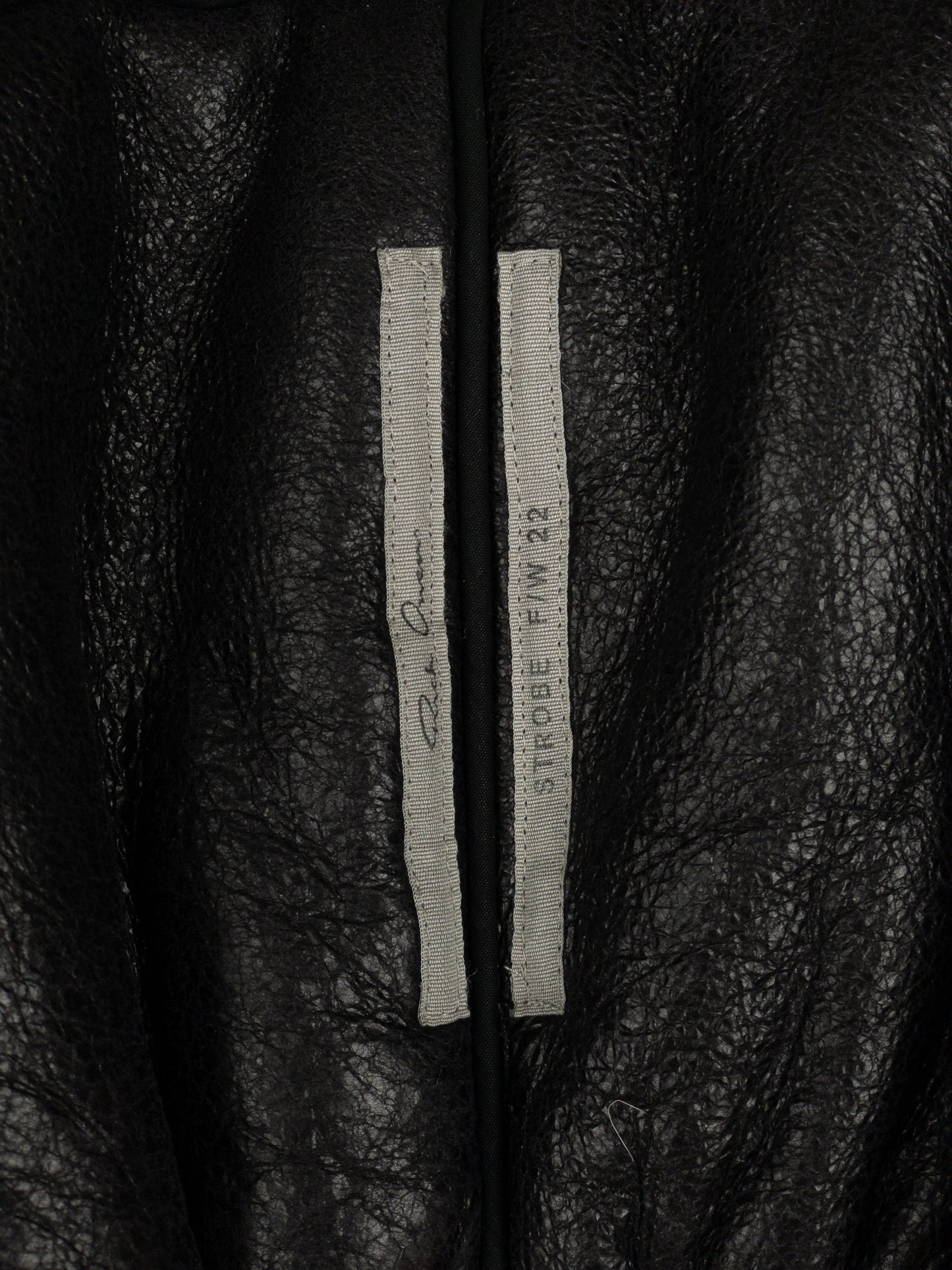 Rick Owens AW22 'Strobe' Cropped Collage Pony Hair Fur Bomber Jacket