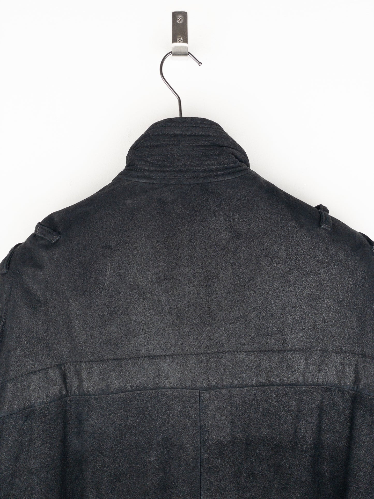 Rick Owens AW04 QUEEN Blistered Leather Police Bomber Jacket