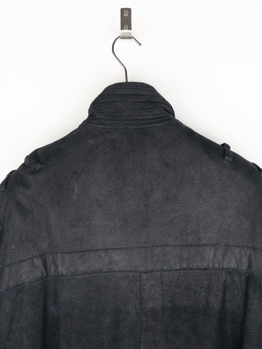 Rick Owens AW04 QUEEN Blistered Leather Police Bomber Jacket – photo 7