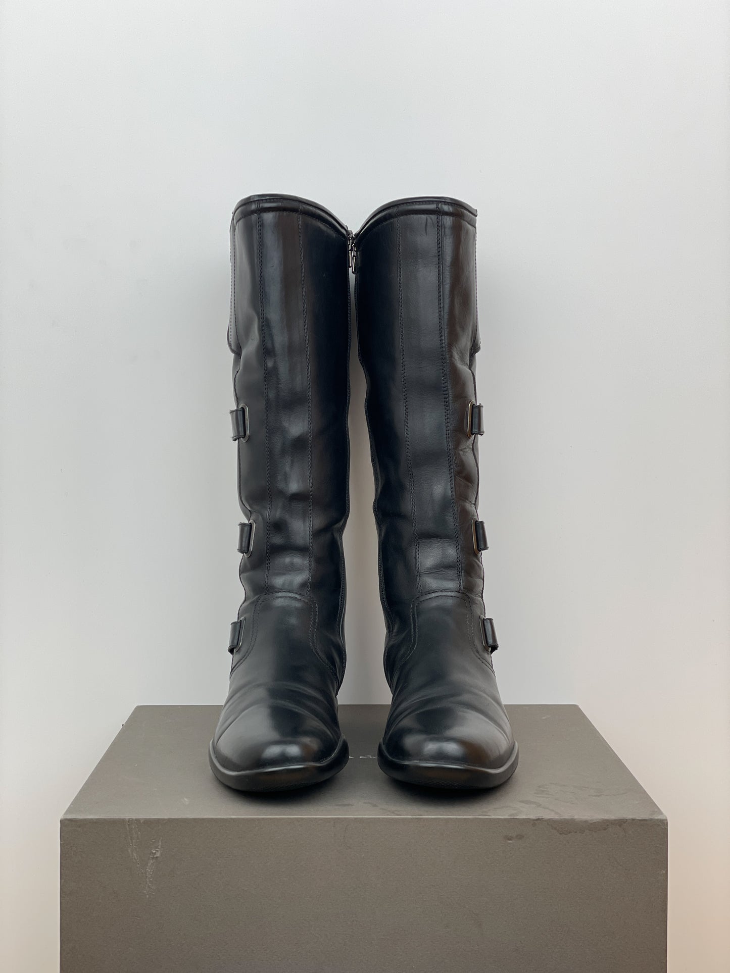 Prada AW99 Knee-High Linea Rossa Sports Biker Boots