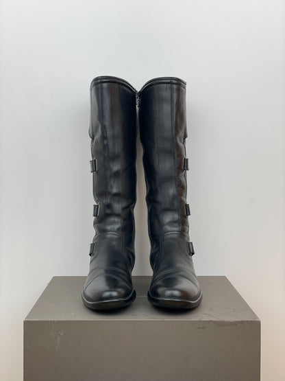 Prada AW99 Knee-High Linea Rossa Sports Biker Boots