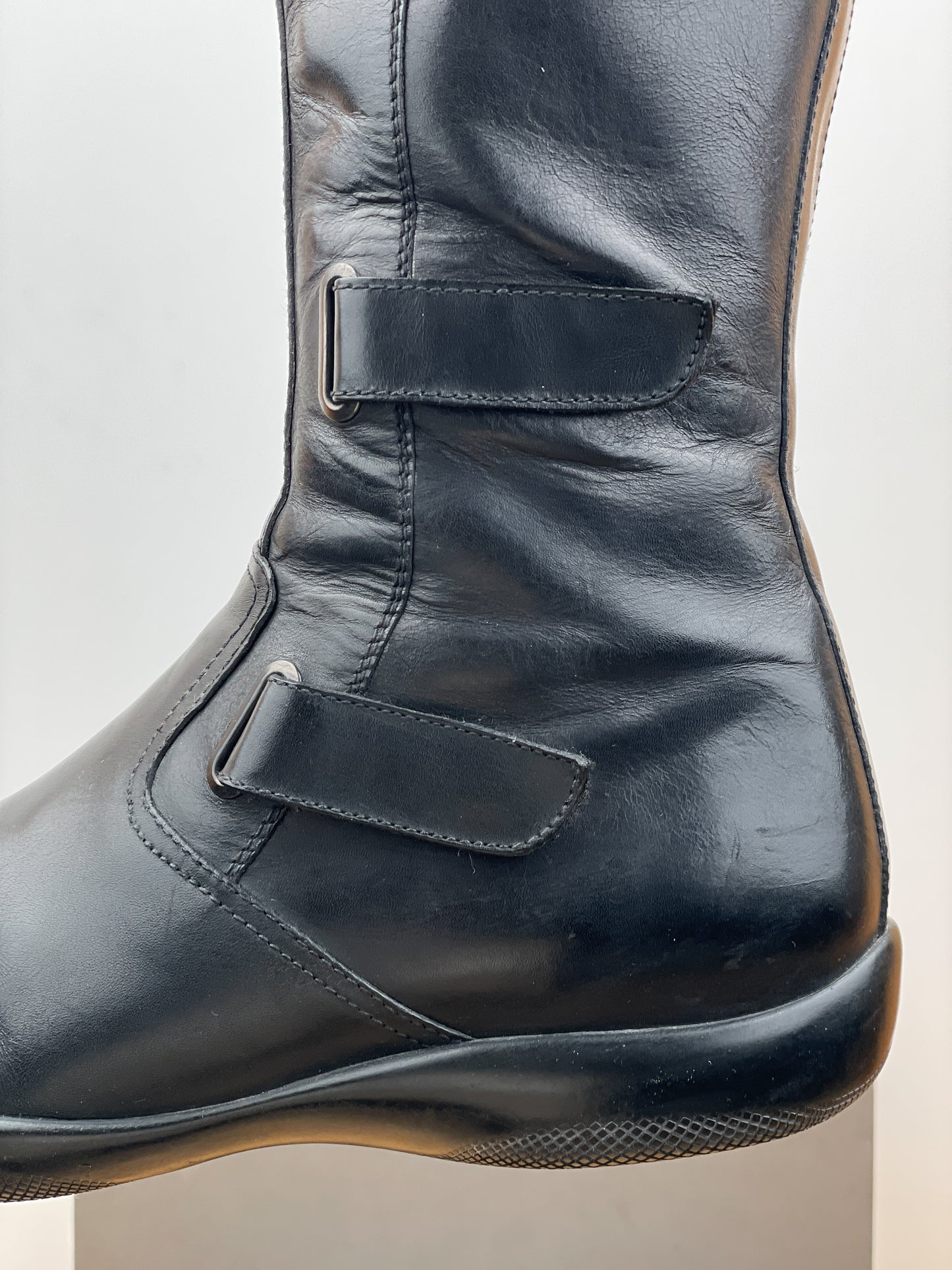 Prada AW99 Knee-High Linea Rossa Sports Biker Boots