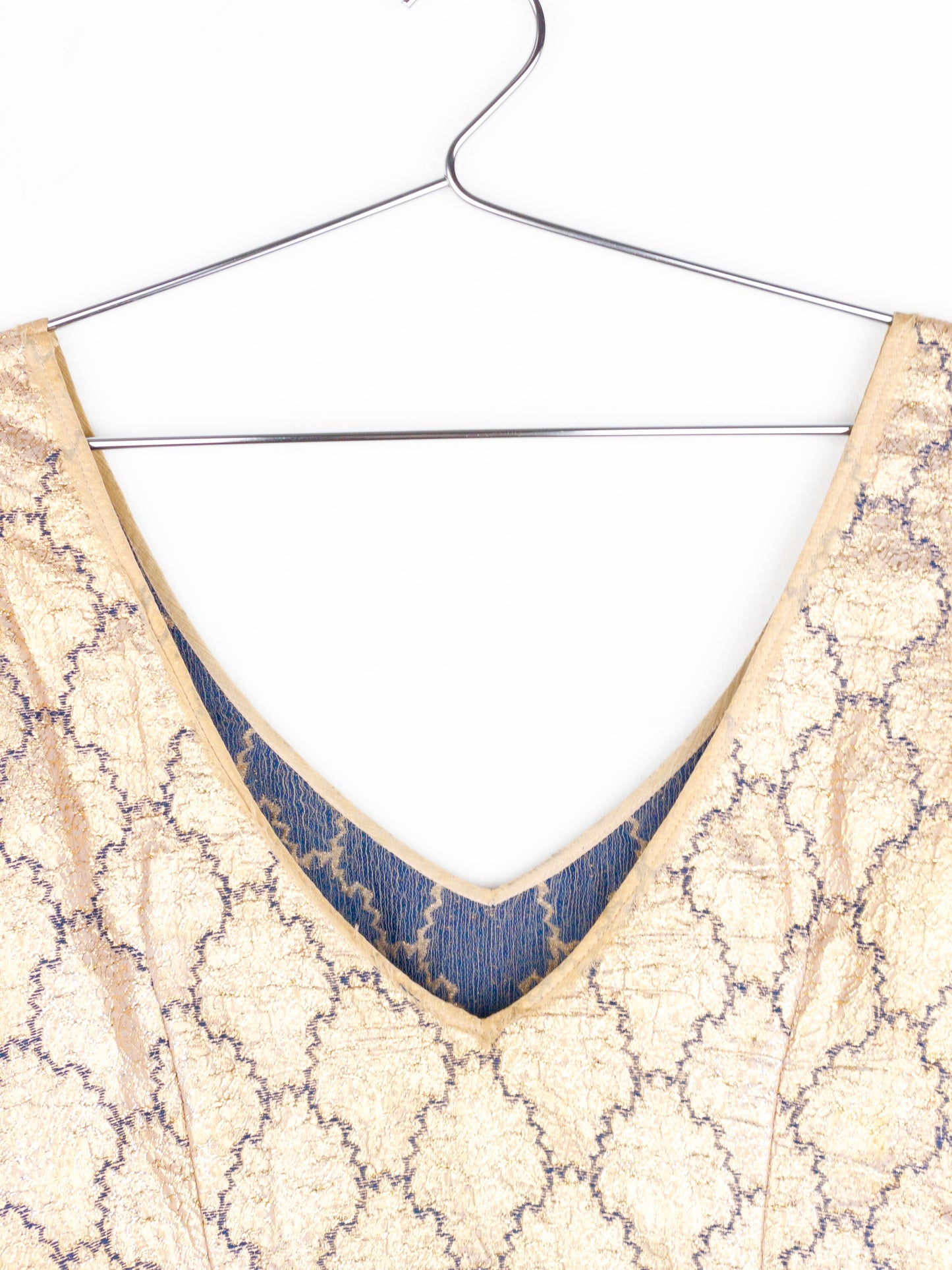 Prada SS02 Gold-Colored Silk Brocade Tank Top and Midi Skirt Set