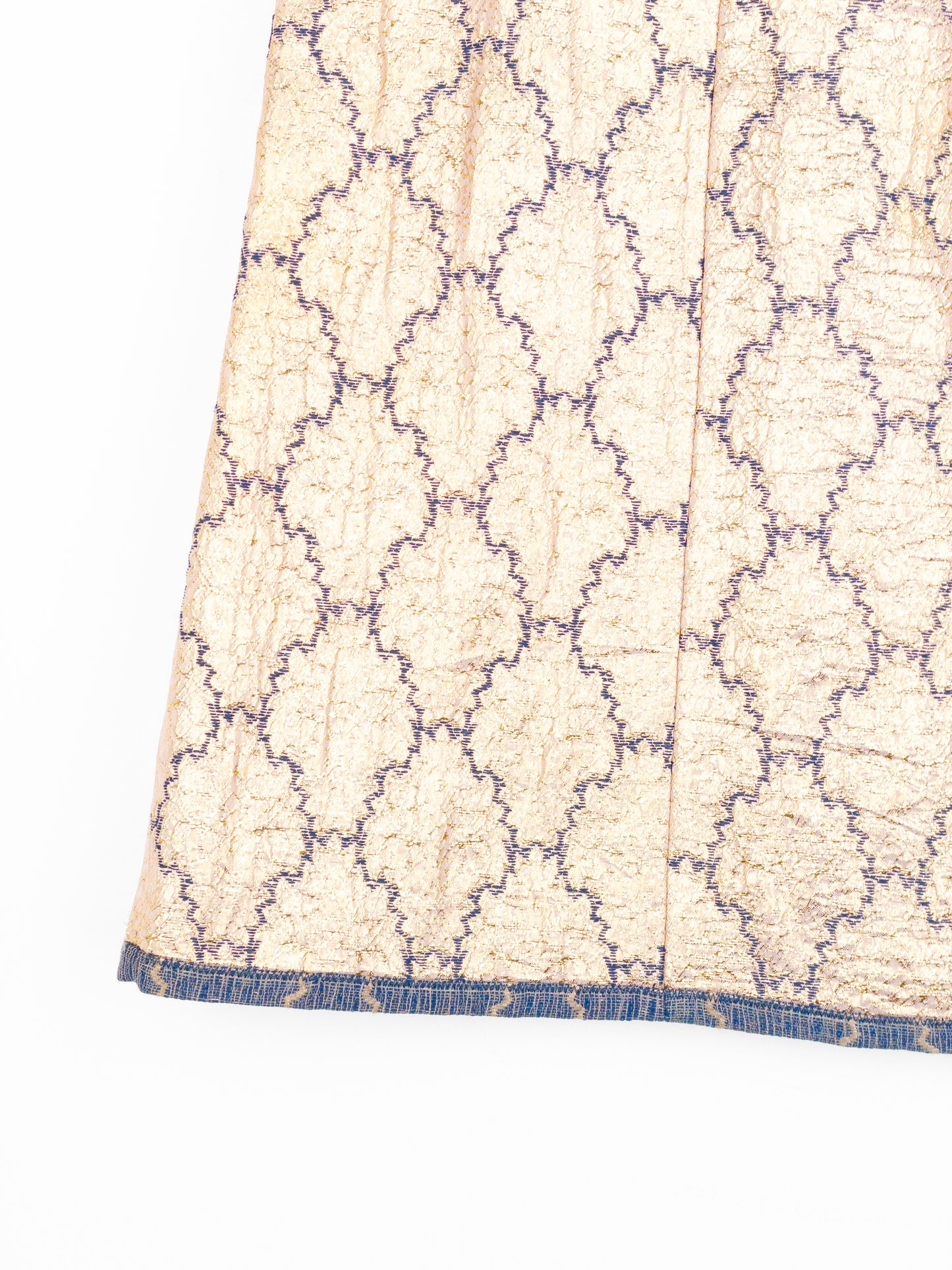 Prada SS02 Gold-Colored Silk Brocade Tank Top and Midi Skirt Set
