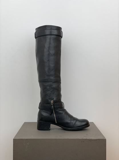 Miu Miu 2000s Buckle Biker Riding Boots