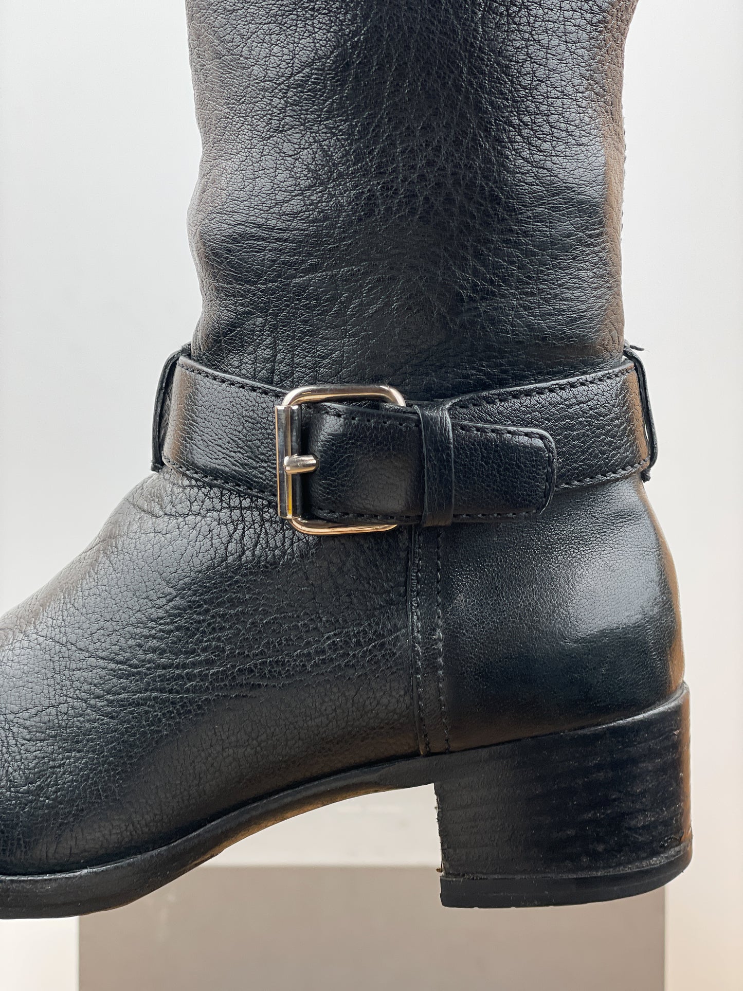 Miu Miu 2000s Buckle Biker Riding Boots