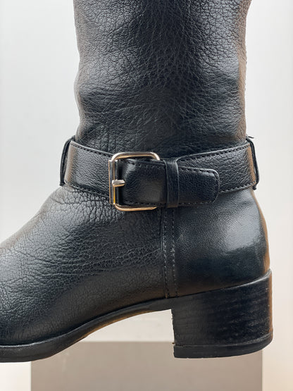 Miu Miu 2000s Buckle Biker Riding Boots