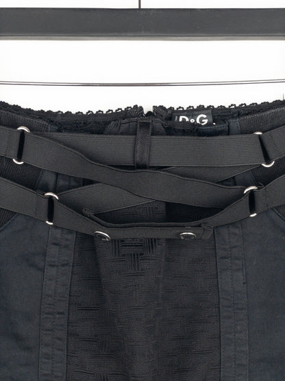 Dolce & Gabbana SS02 Bondage Pencil Midi-Skirt