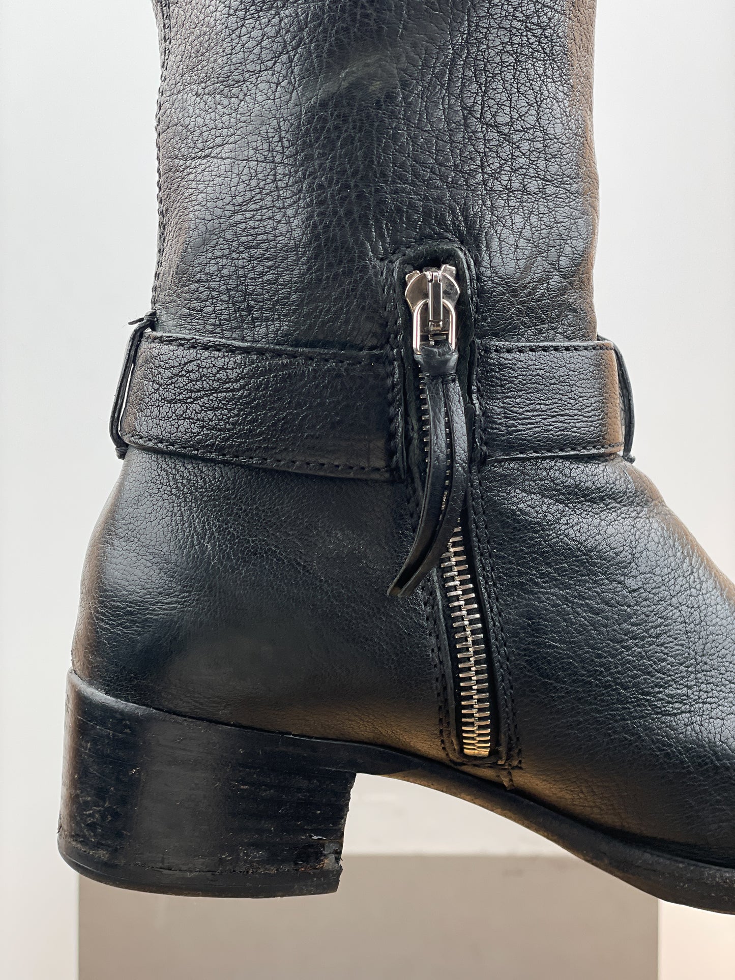 Miu Miu 2000s Buckle Biker Riding Boots