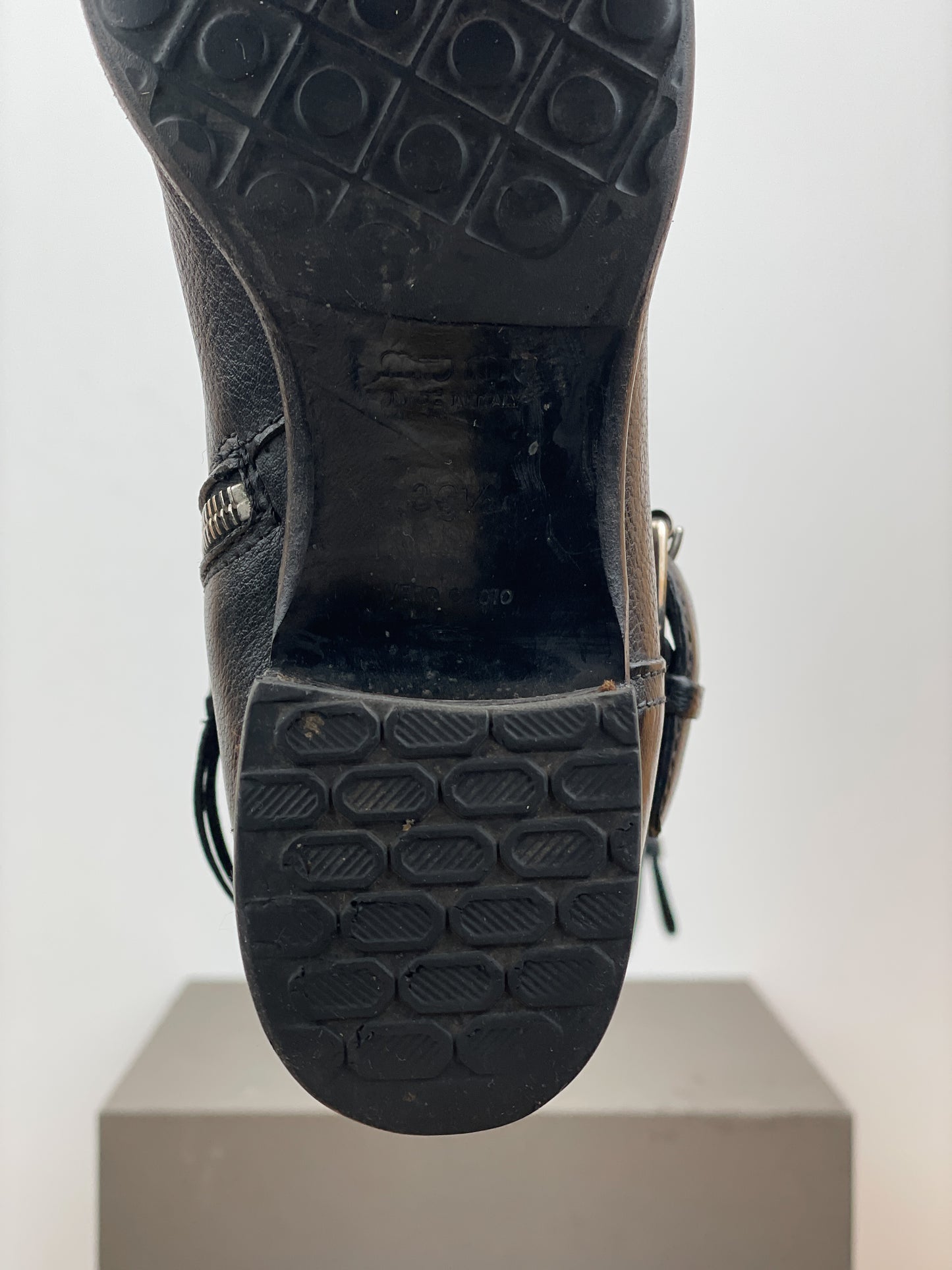Miu Miu 2000s Buckle Biker Riding Boots