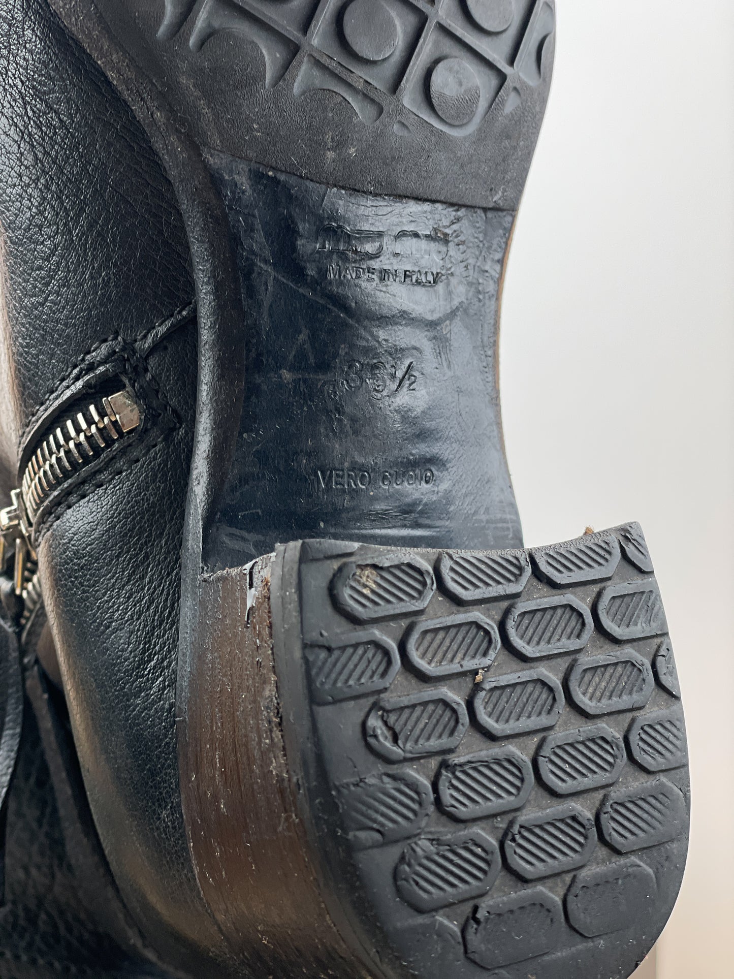 Miu Miu 2000s Buckle Biker Riding Boots