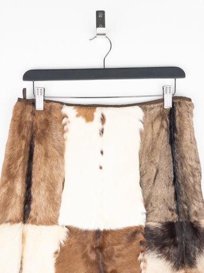 Miu Miu AW99 Cowhide Patchwork Maxi-Skirt