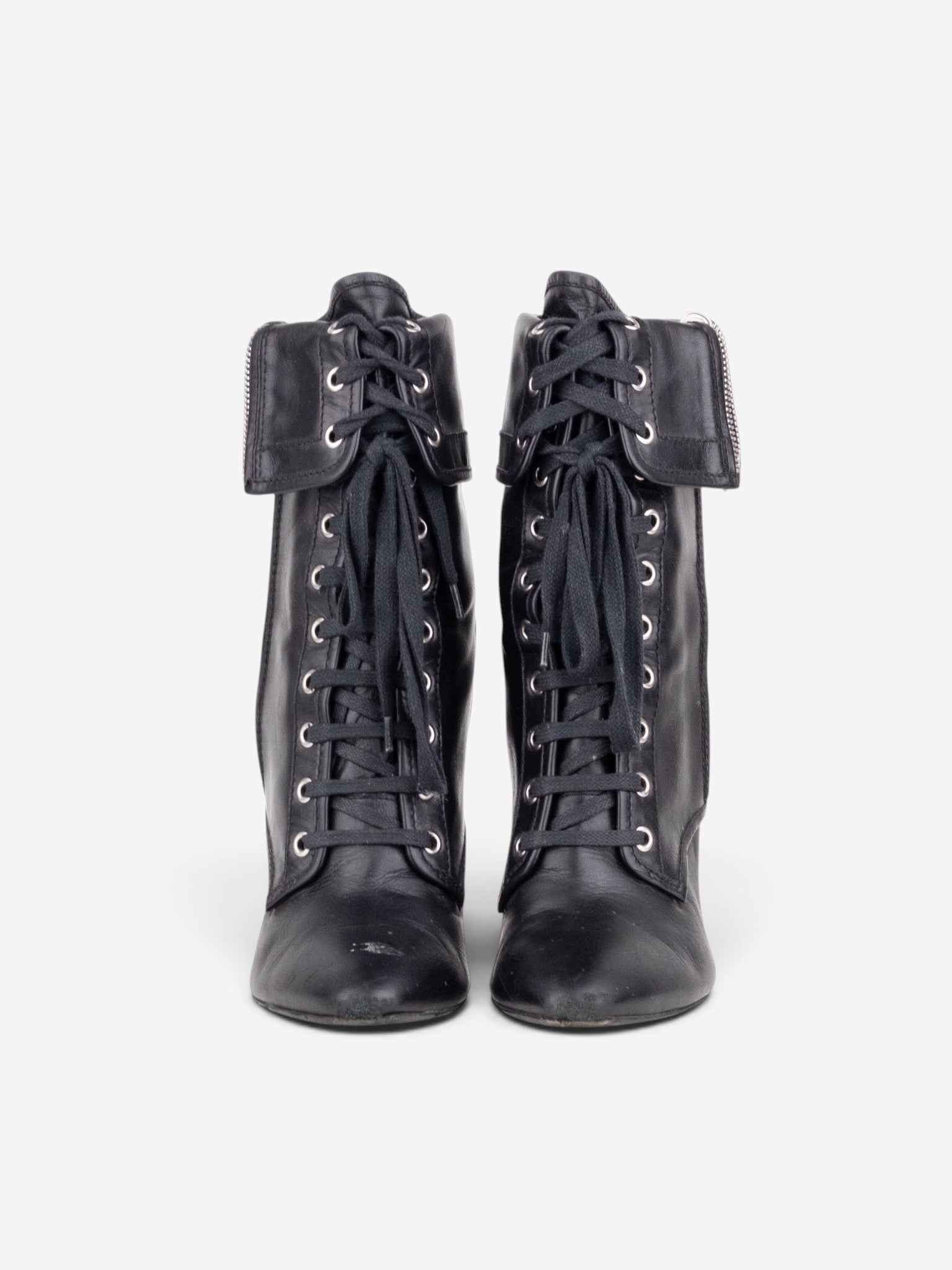Balmain by Decarnin x Giuseppe Zanotti 2010s Zipper Ankle Heel Boots – back view