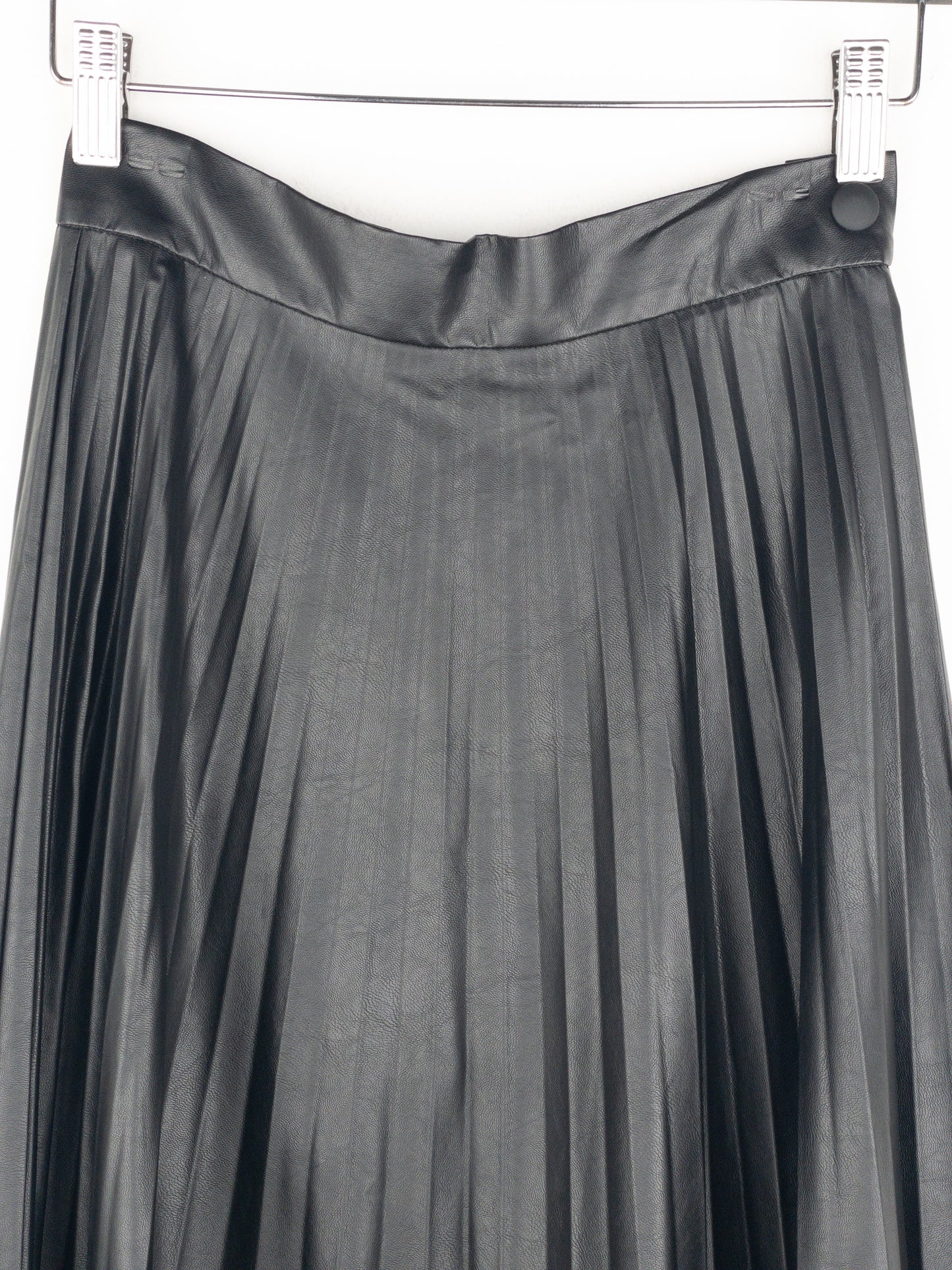 Maison Margiela MM6 Pleated Faux Leather Maxi Skirt