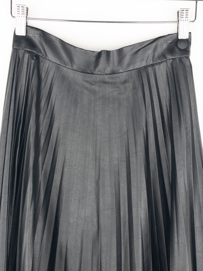 Maison Margiela MM6 Pleated Faux Leather Maxi Skirt