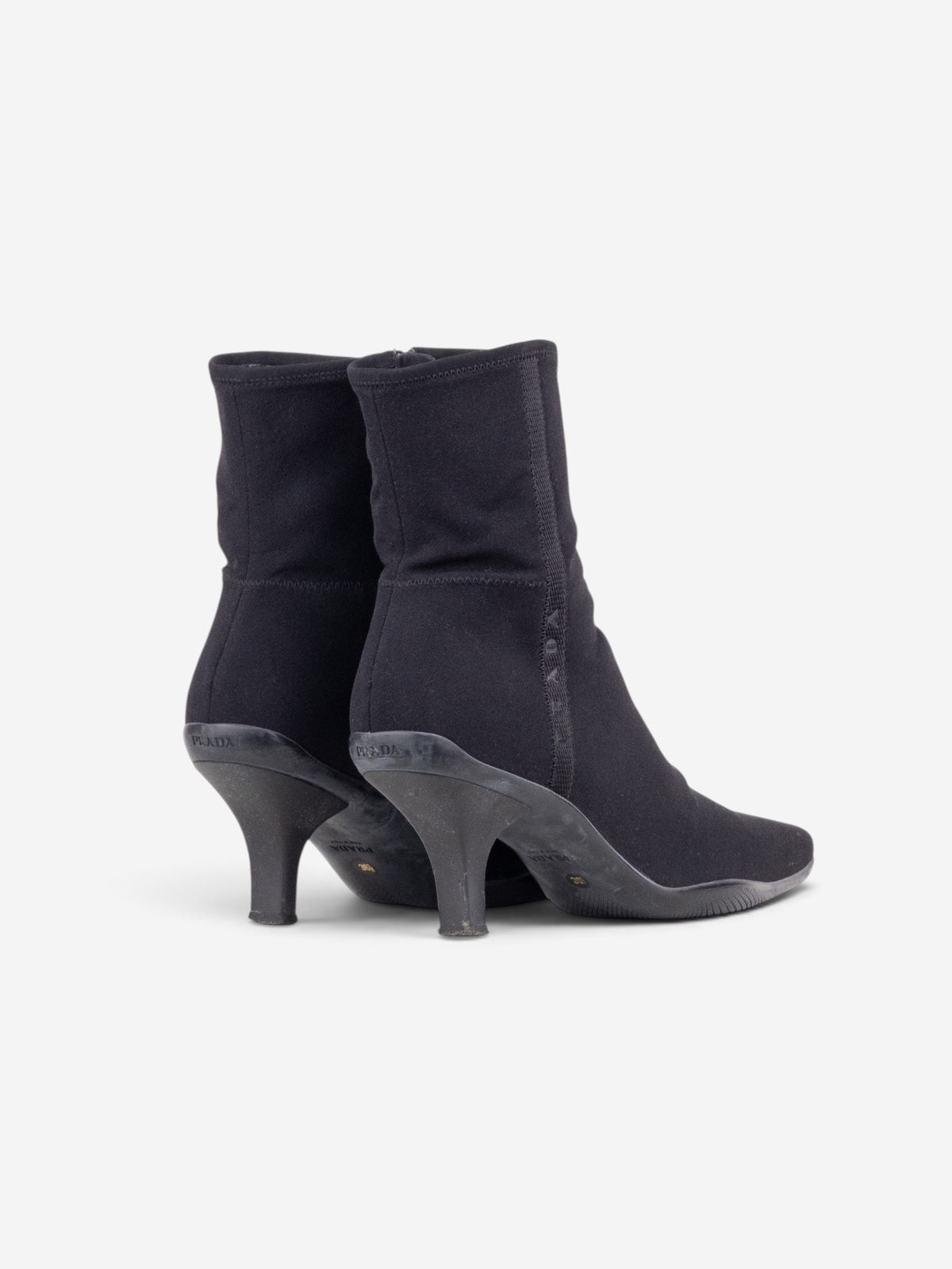 Prada 2000s Sports Neoprene Kitten Heel Ankle Boots – side view