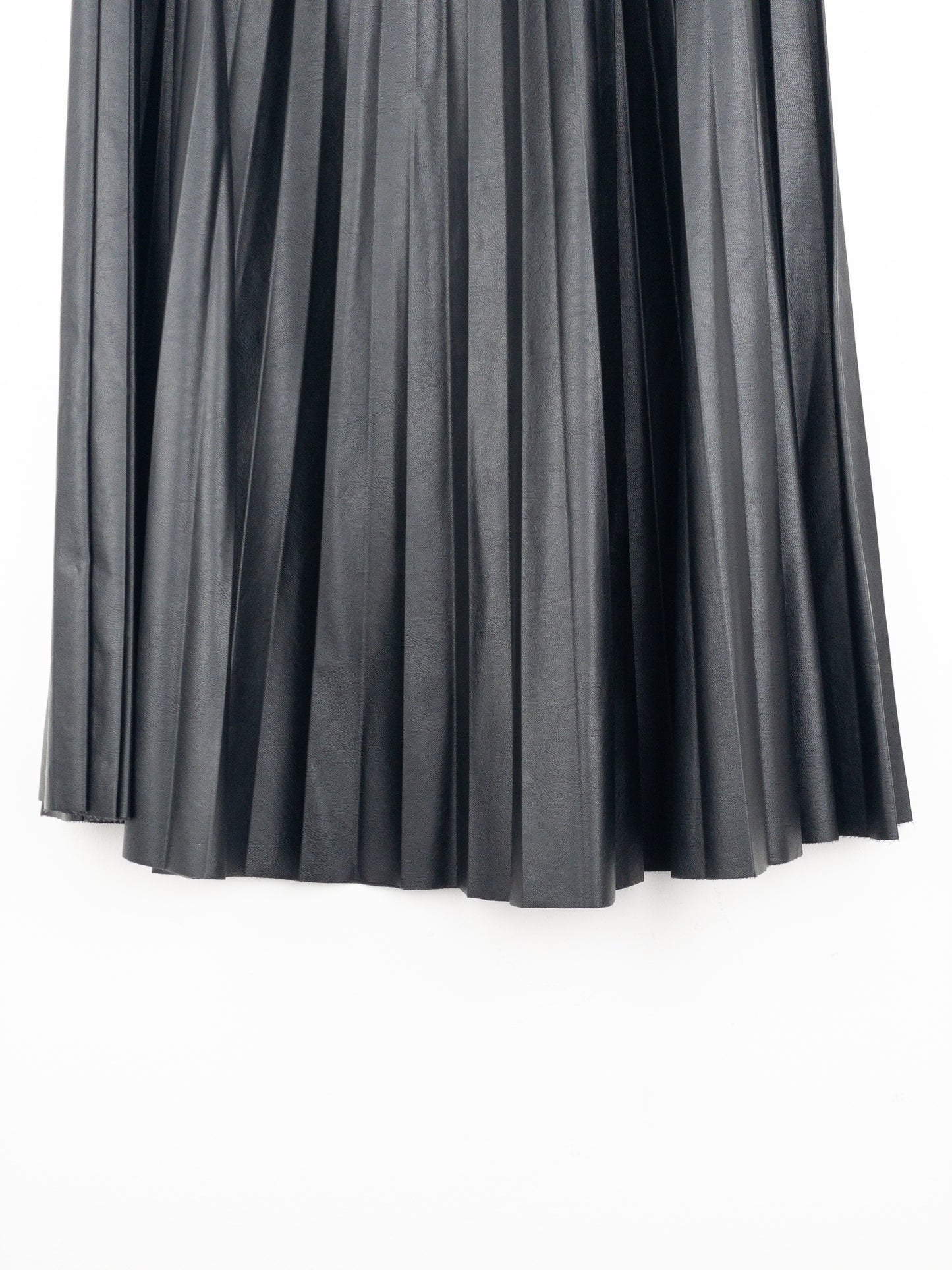 Maison Margiela MM6 Pleated Faux Leather Maxi Skirt