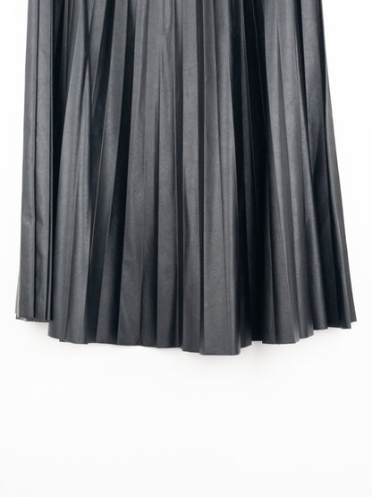 Maison Margiela MM6 Pleated Faux Leather Maxi Skirt