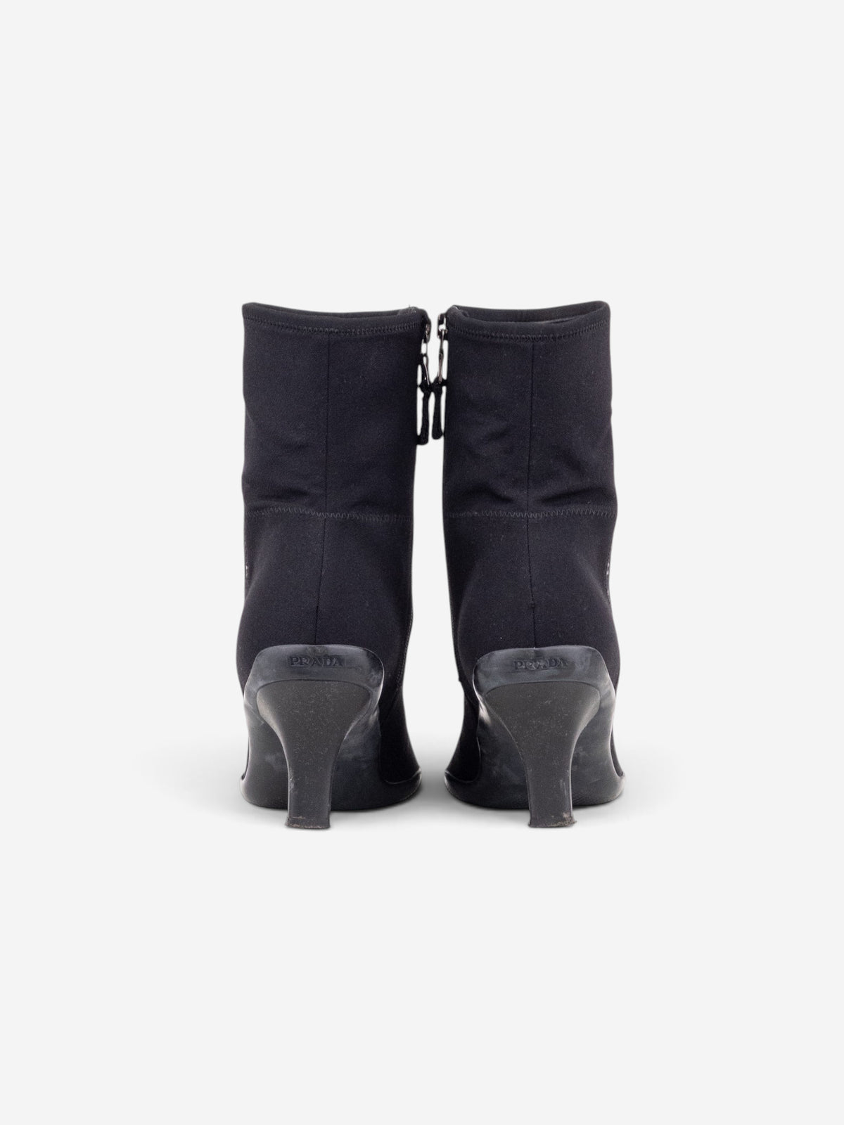 Prada 2000s Sports Neoprene Kitten Heel Ankle Boots – side view