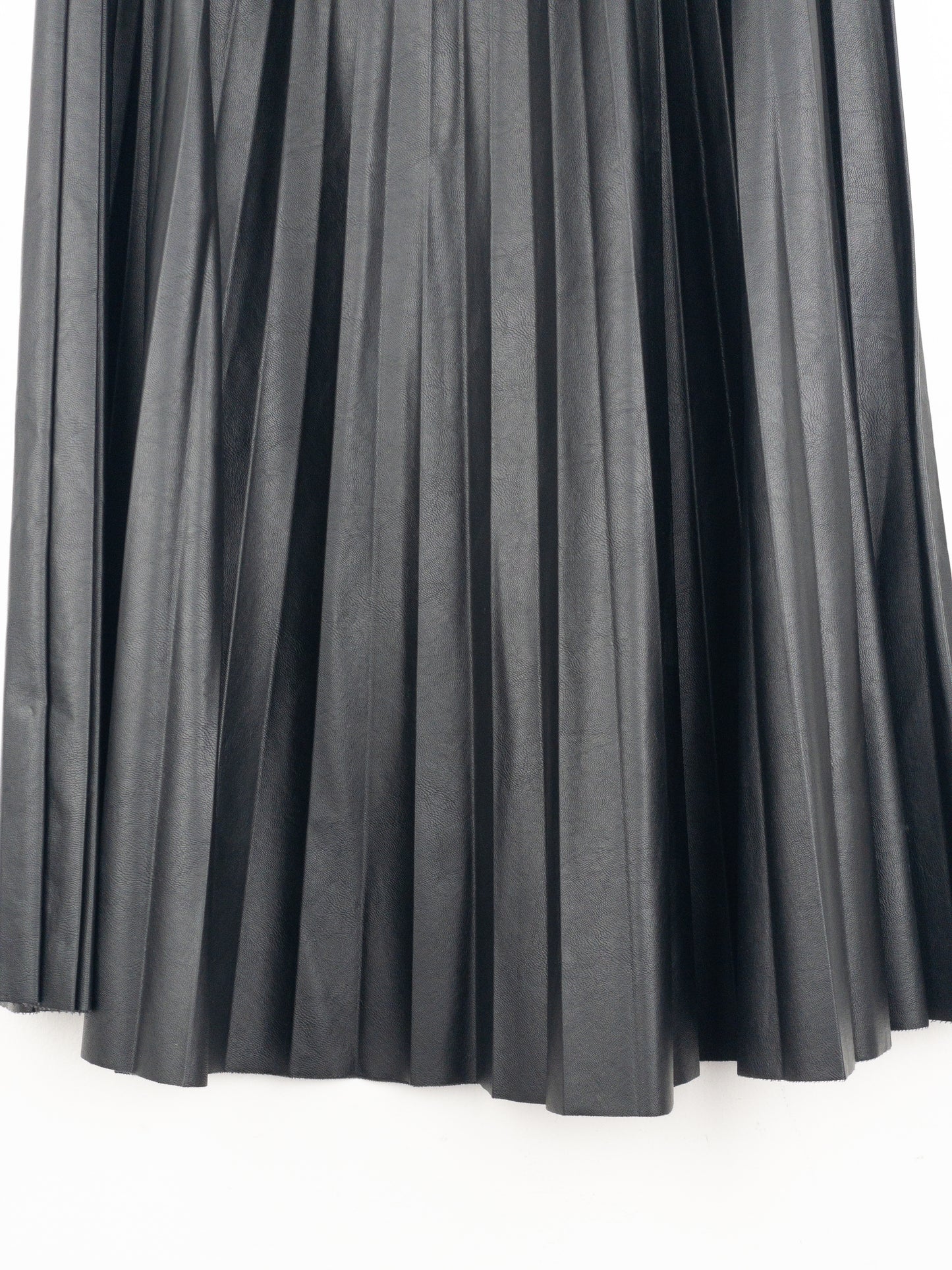 Maison Margiela MM6 Pleated Faux Leather Maxi Skirt