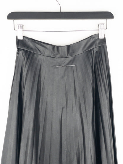 Maison Margiela MM6 Pleated Faux Leather Maxi Skirt