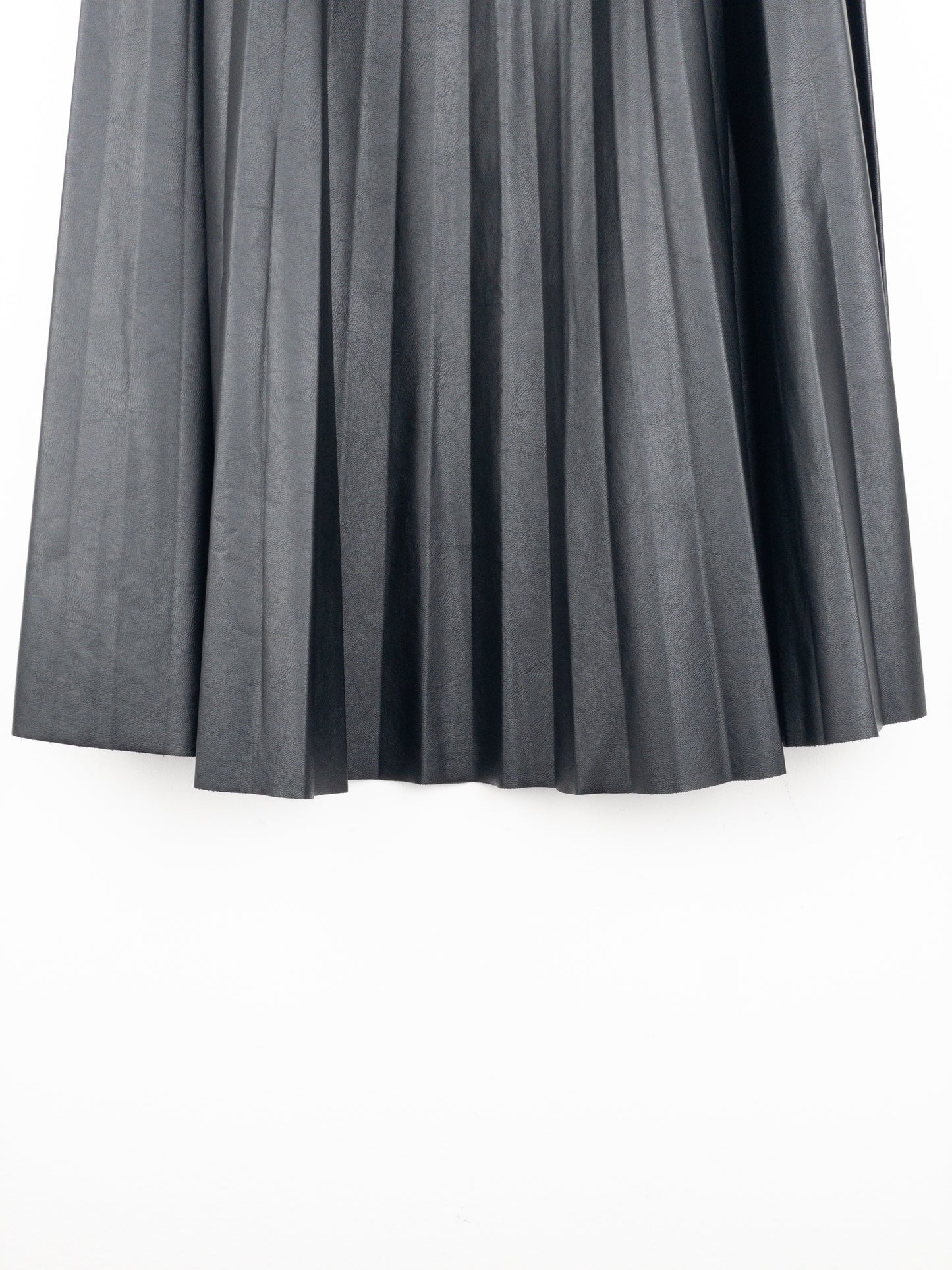 Maison Margiela MM6 Pleated Faux Leather Maxi Skirt