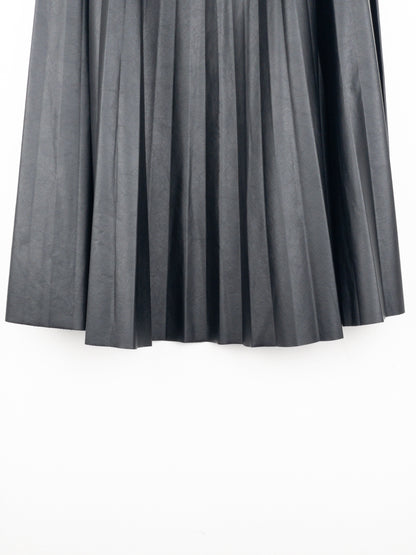 Maison Margiela MM6 Pleated Faux Leather Maxi Skirt