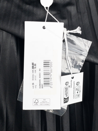 Maison Margiela MM6 Pleated Faux Leather Maxi Skirt