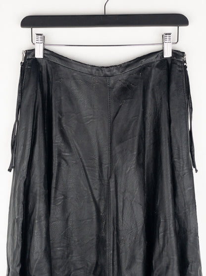 Maison Margiela MM6 Pleated Faux Leather Maxi Skirt