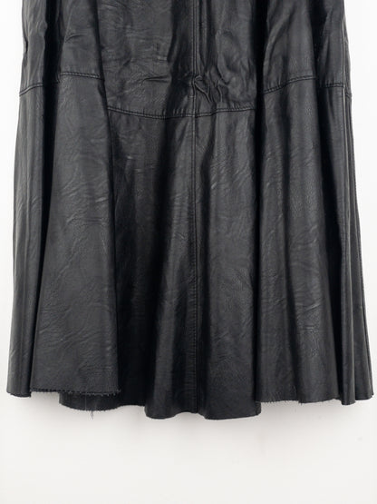 Maison Margiela MM6 Pleated Faux Leather Maxi Skirt