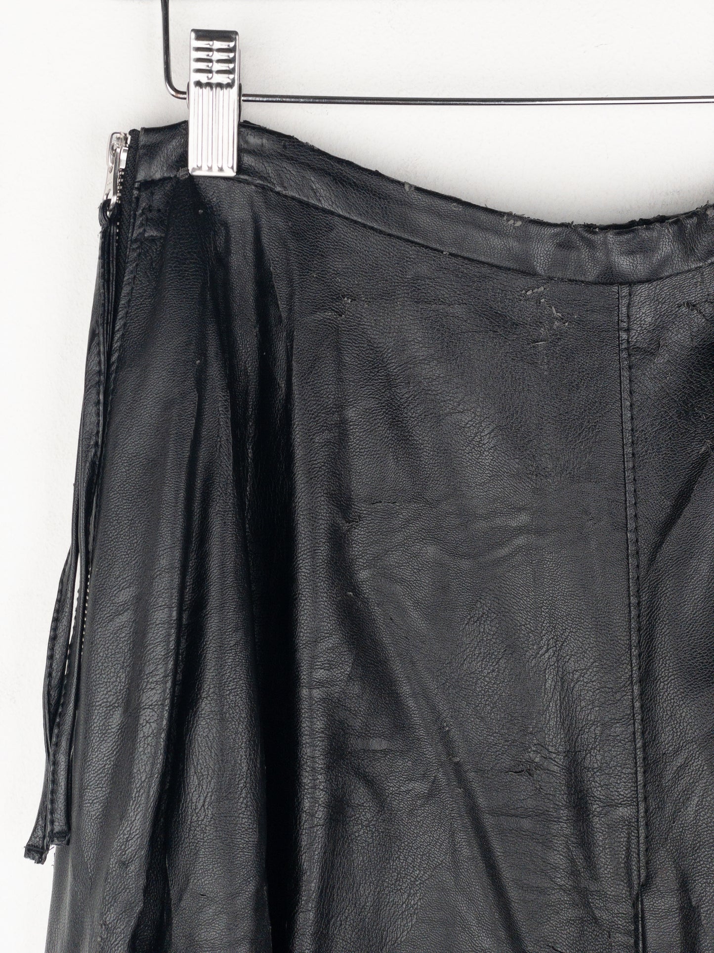 Maison Margiela MM6 Pleated Faux Leather Maxi Skirt