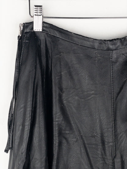 Maison Margiela MM6 Pleated Faux Leather Maxi Skirt