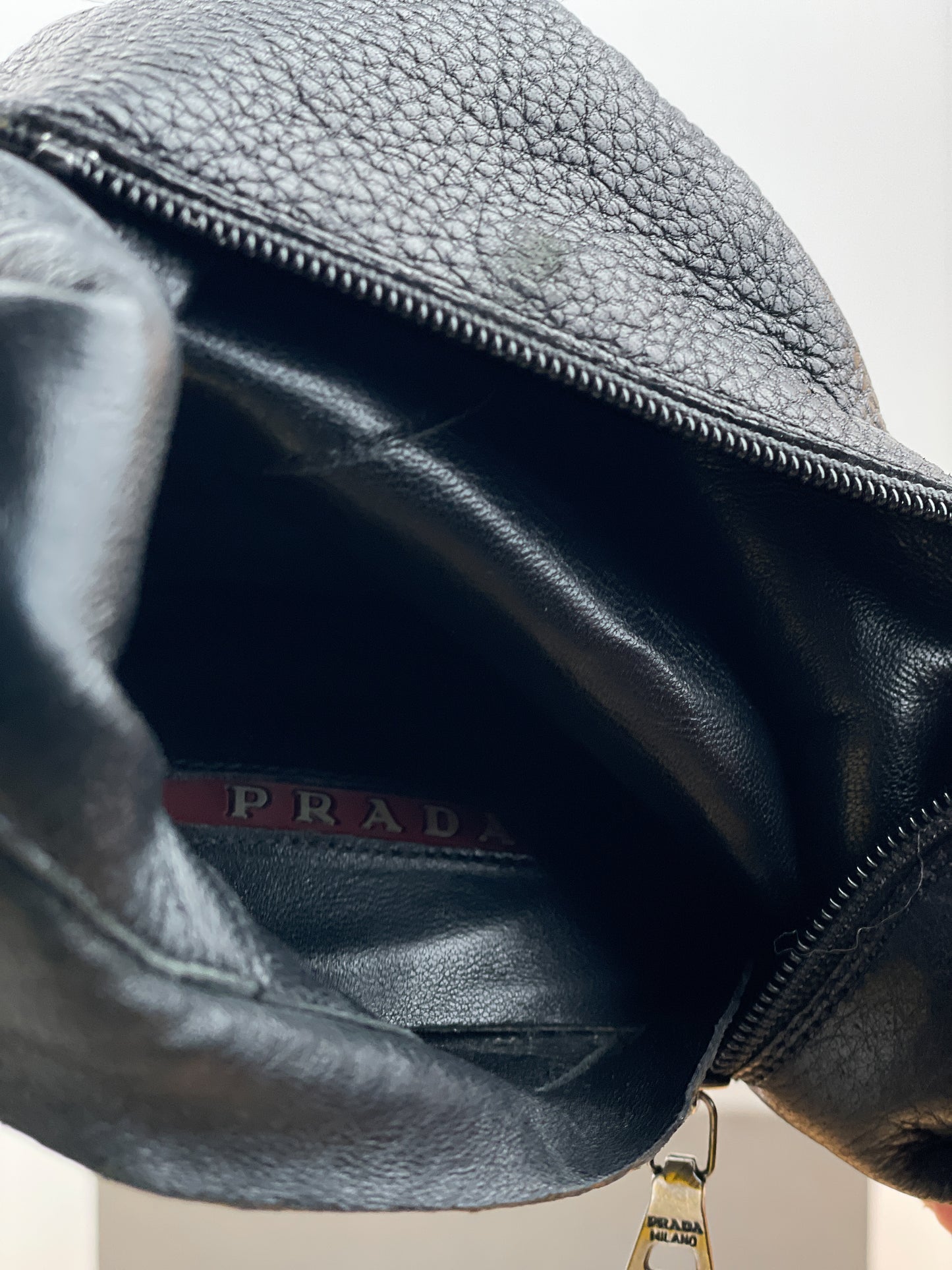 Prada 2000s Knee-High Pointed-Toe Buckle Heel Boots
