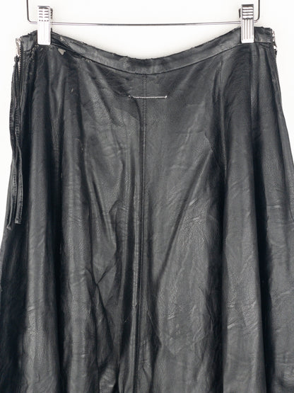 Maison Margiela MM6 Pleated Faux Leather Maxi Skirt