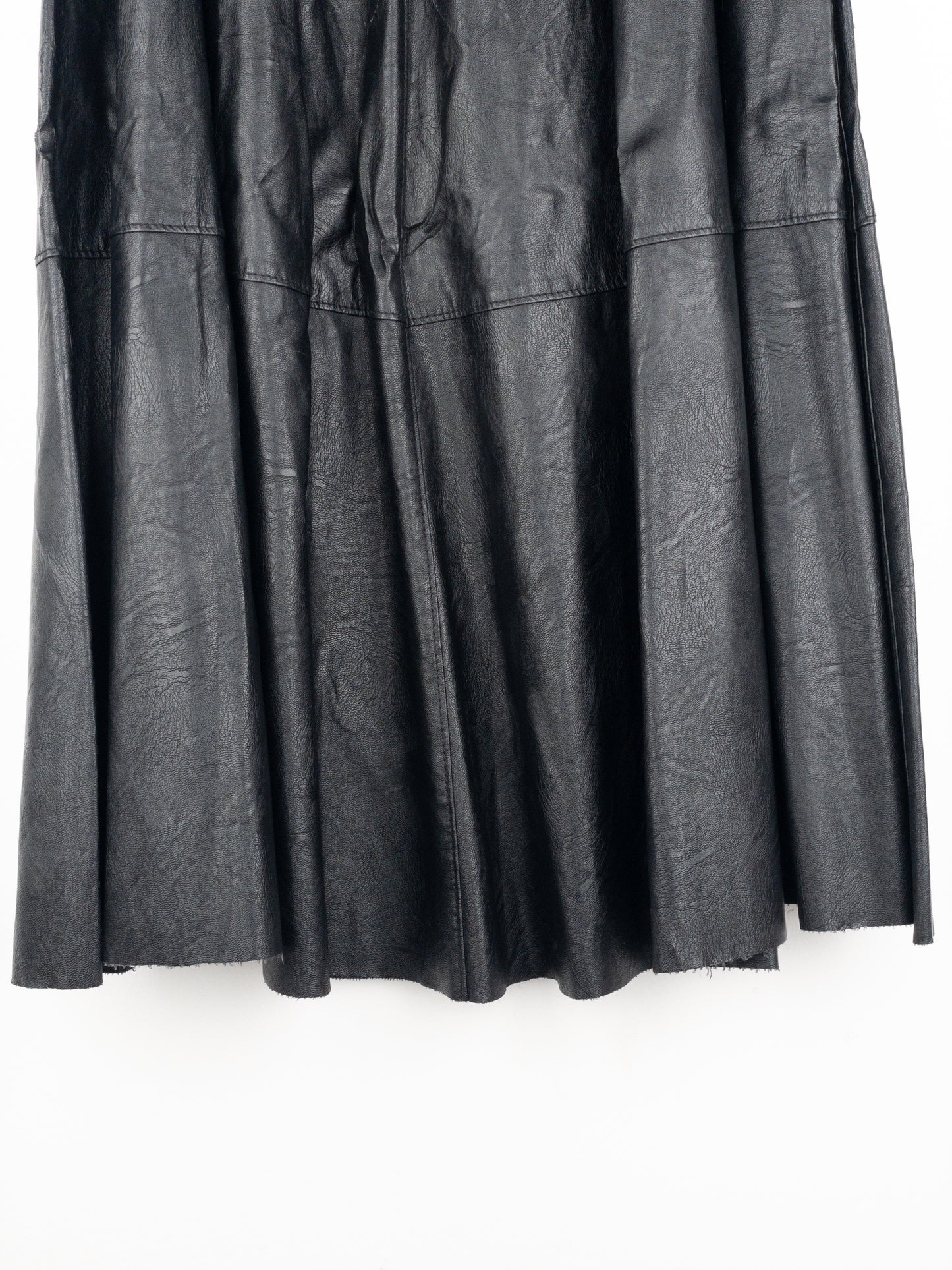 Maison Margiela MM6 Pleated Faux Leather Maxi Skirt