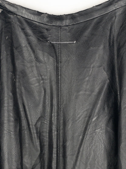 Maison Margiela MM6 Pleated Faux Leather Maxi Skirt