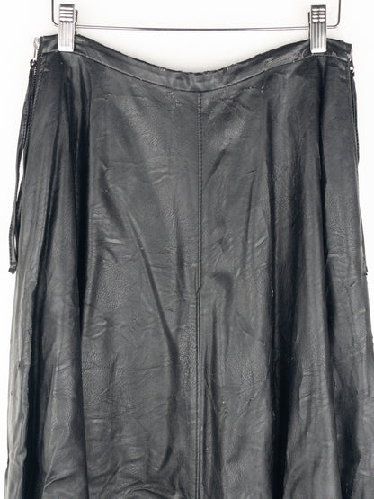 Maison Margiela MM6 Pleated Faux Leather Maxi Skirt