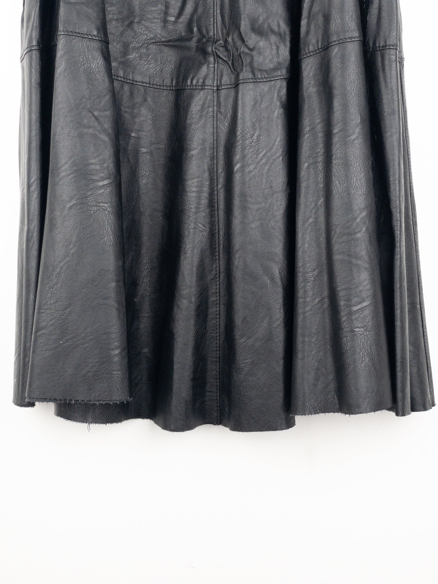 Maison Margiela MM6 Pleated Faux Leather Maxi Skirt