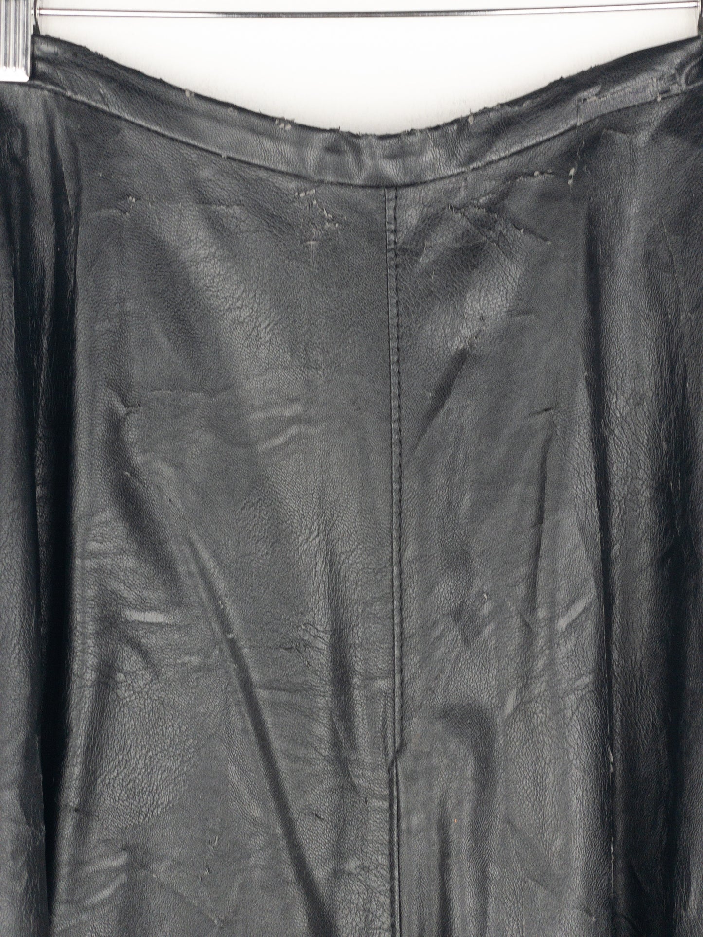 Maison Margiela MM6 Pleated Faux Leather Maxi Skirt