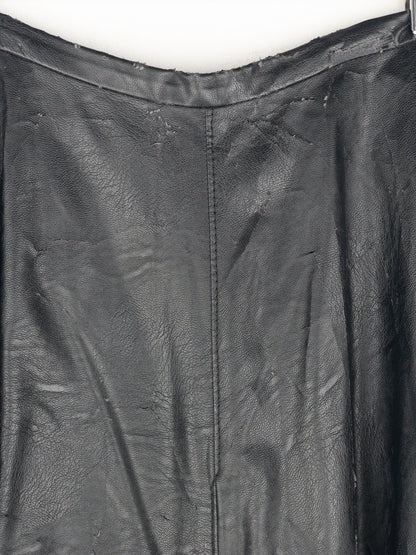 Maison Margiela MM6 Pleated Faux Leather Maxi Skirt
