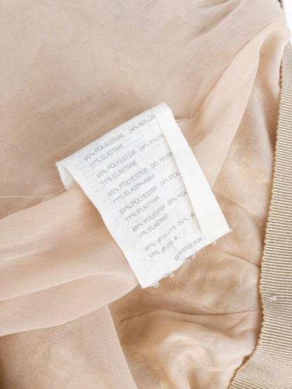Prada SS02 Gold-Colored Silk Brocade Belted Pants
