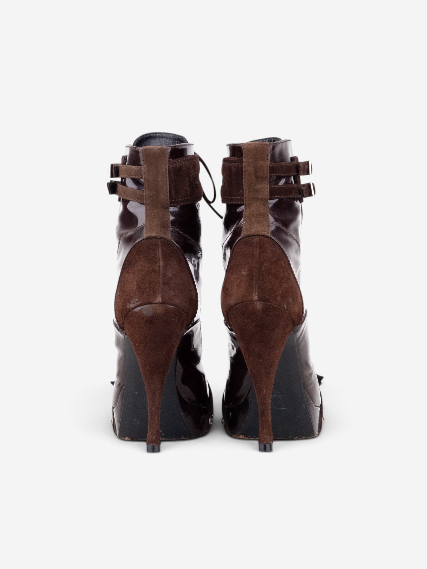 Dior by Galliano SS03 Lace-Up Bondage Ankle Heel Boots – side view