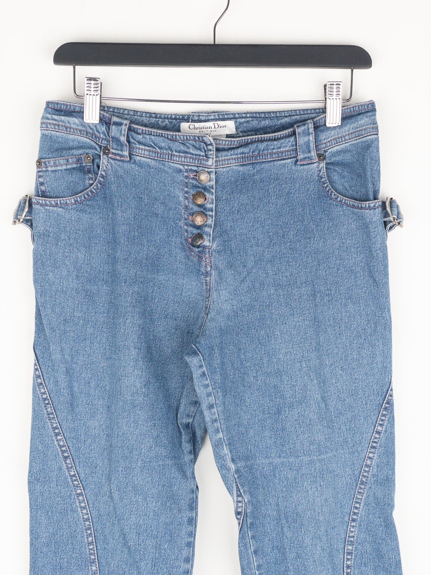 Dior by Galliano SS03 Flared Boot Cut Bondage Denim Jeans
