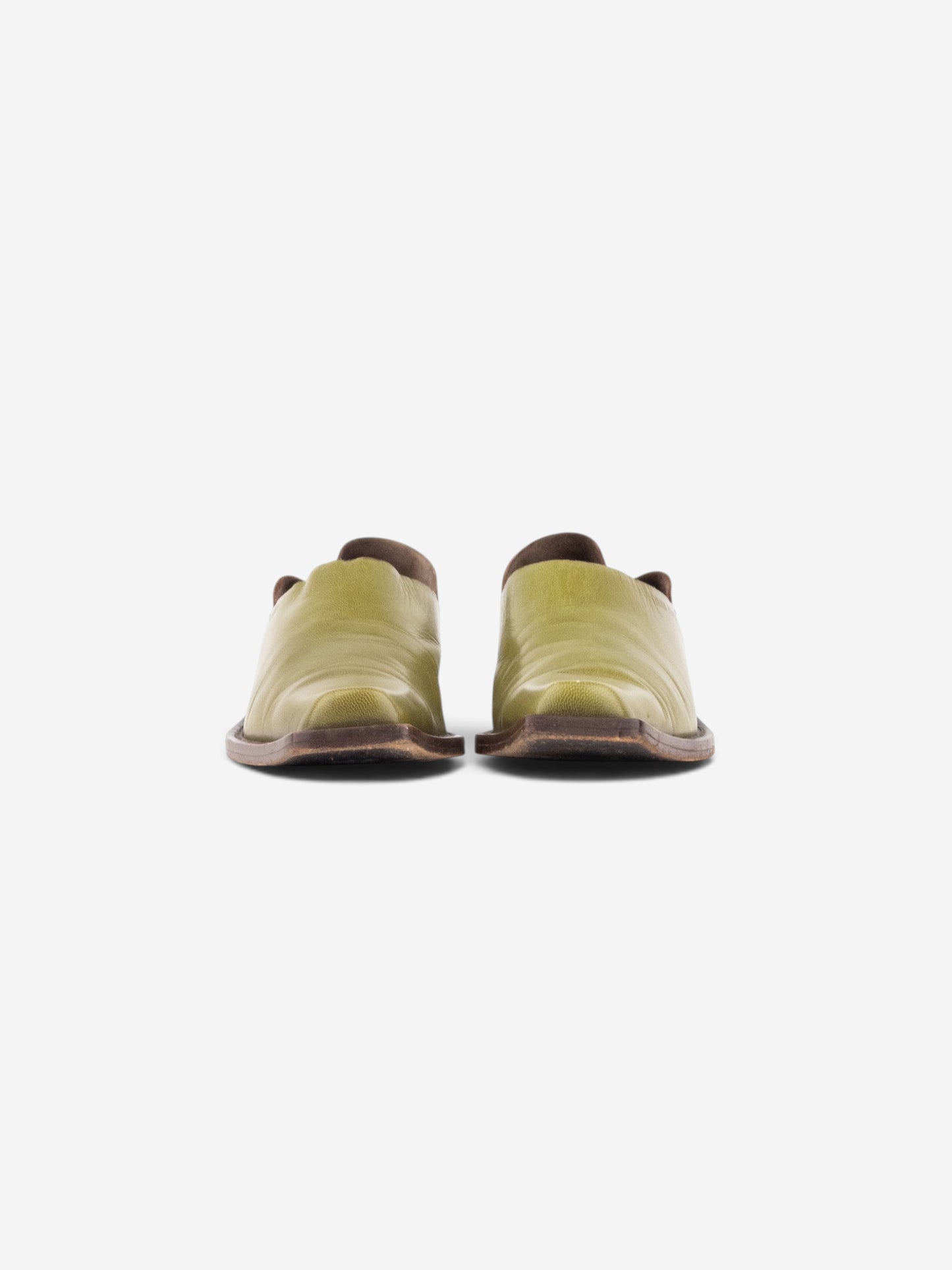 Miu Miu 2000s Square Toe Western Loafer Mules – back view