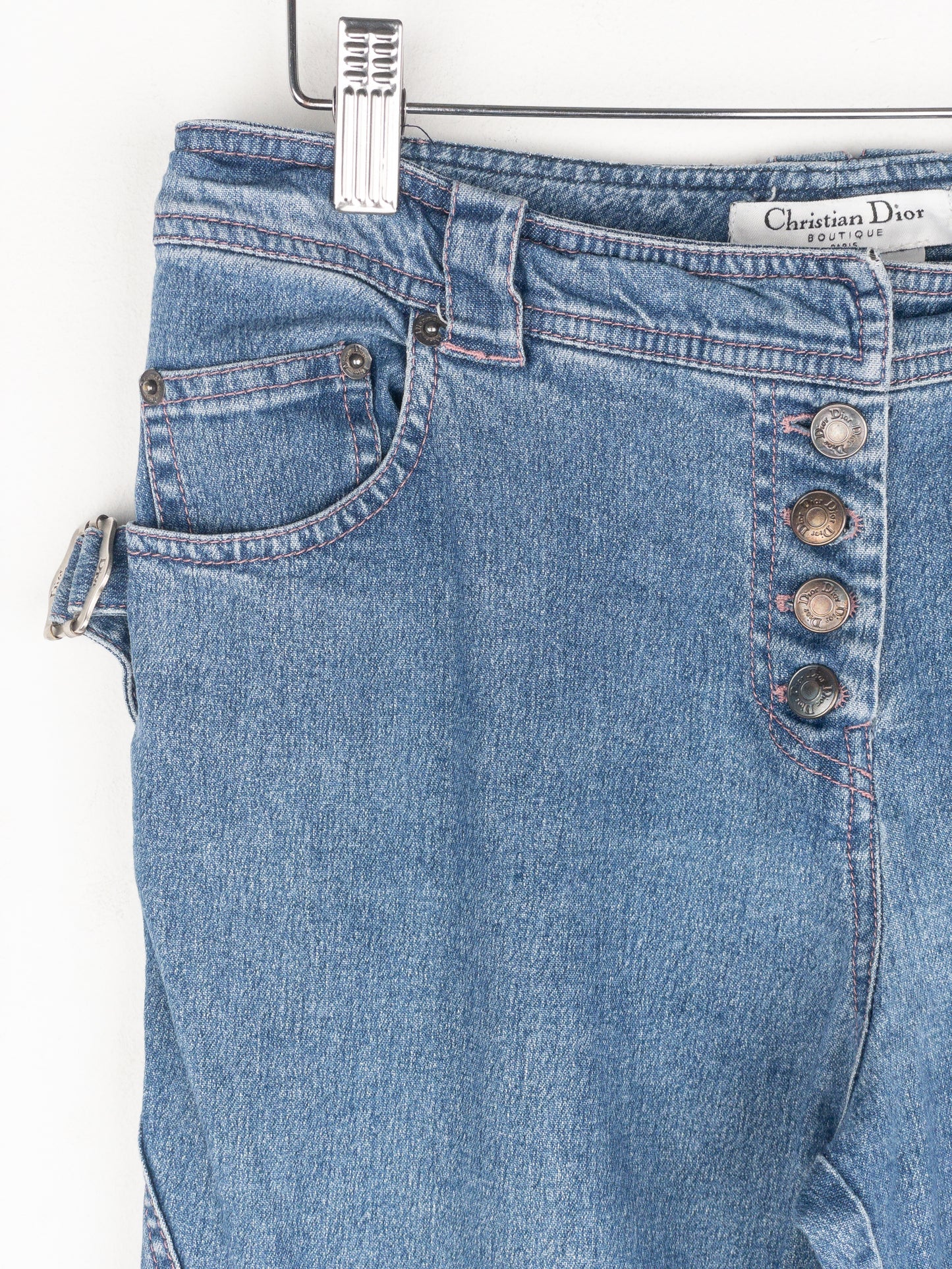 Dior by Galliano SS03 Flared Boot Cut Bondage Denim Jeans